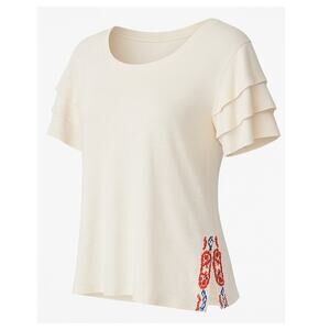 Matilda Jane Idealist Ivory Ruffle Shirt Medium